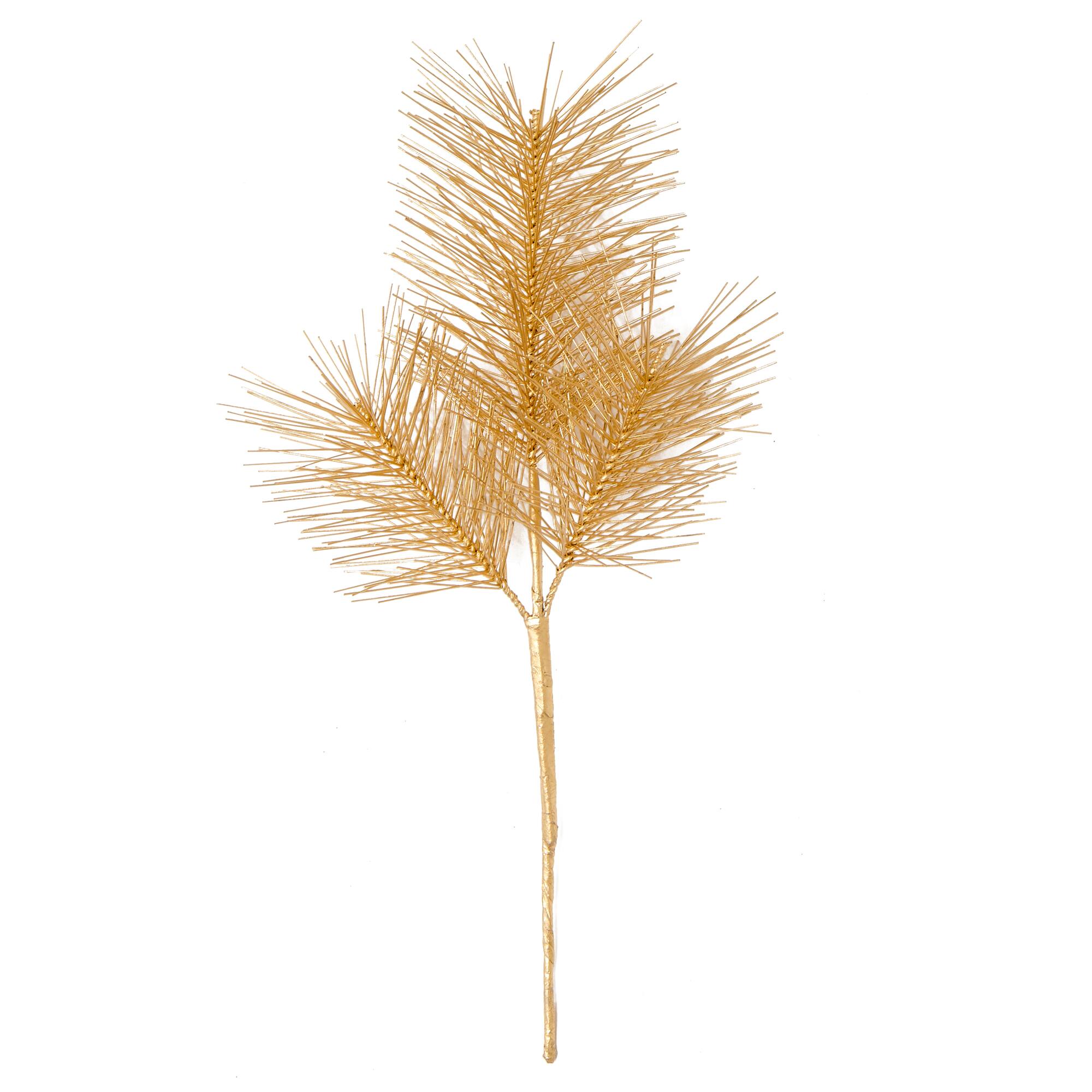 10" Gold Artificial Christmas Pine Needle Picks, 6ct.